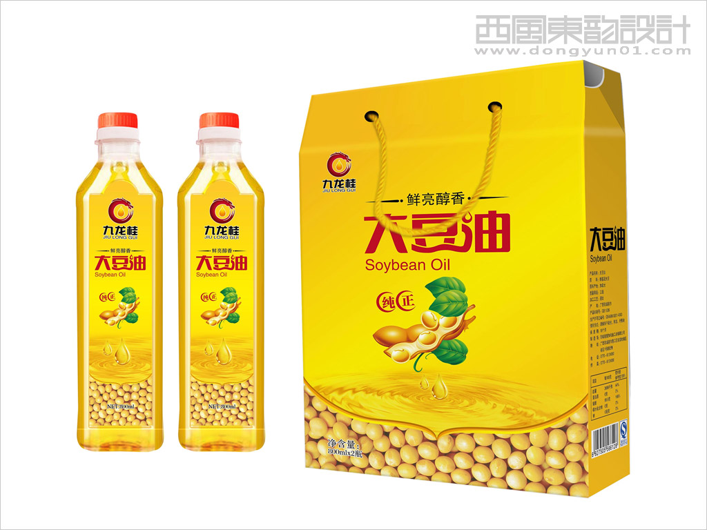 澳加糧油工業(yè)有限公司大豆油禮盒包裝設(shè)計(jì)、大豆油瓶簽設(shè)計(jì)