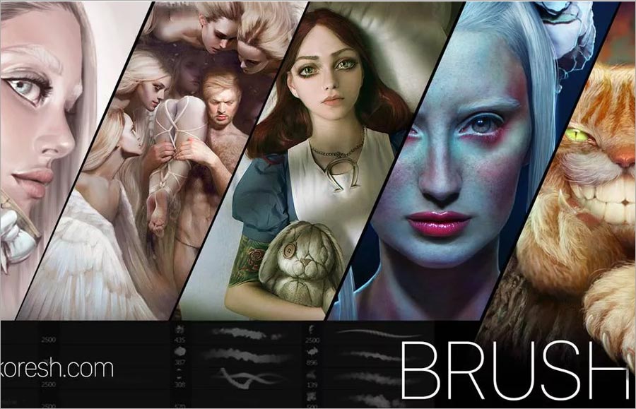 奧姆里·柯雷什的插畫筆刷 奧姆里·柯雷什的插畫筆刷