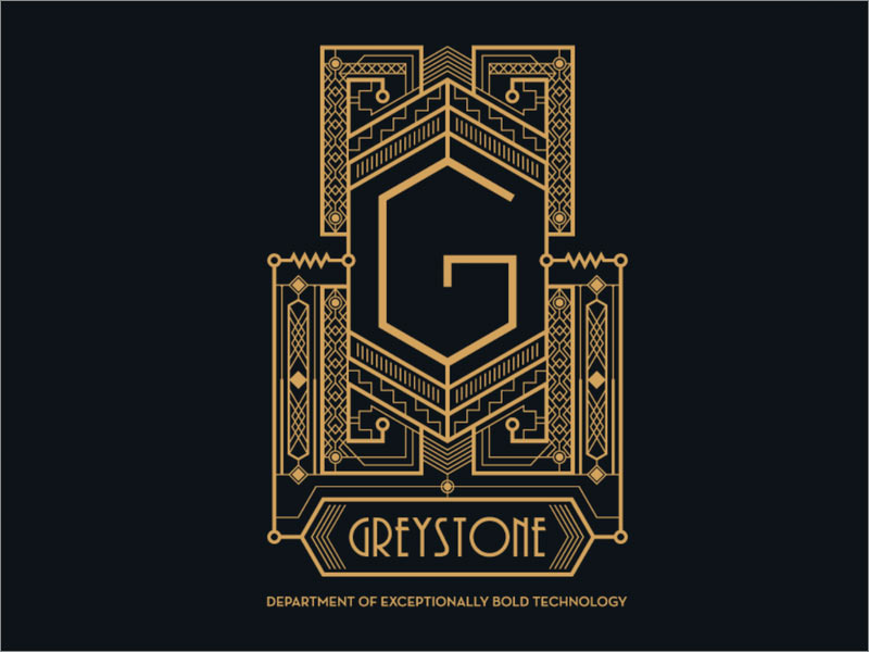 Greystone復(fù)古懷舊風格幾何形logo設(shè)計