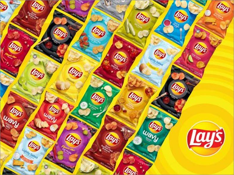Lay's樂事薯片休閑食品包裝重新設(shè)計(jì)涵蓋了所有口味，包括115種不同的包裝設(shè)計(jì)