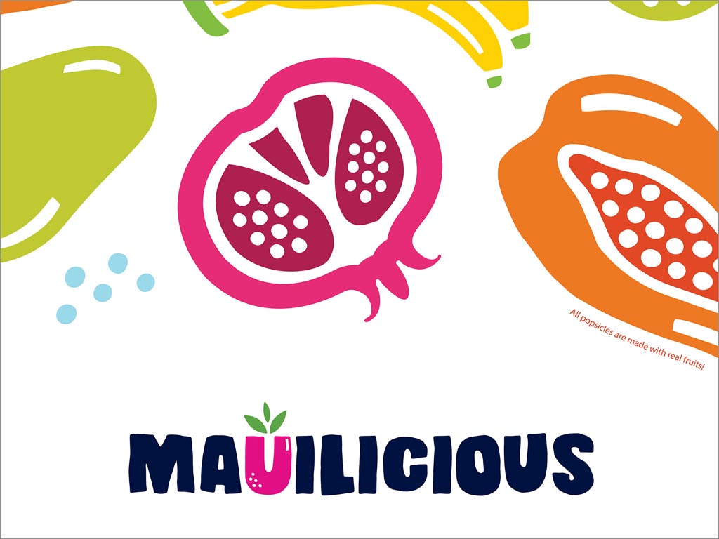 美國毛伊島雪糕冷飲店logo店面設(shè)計(jì)