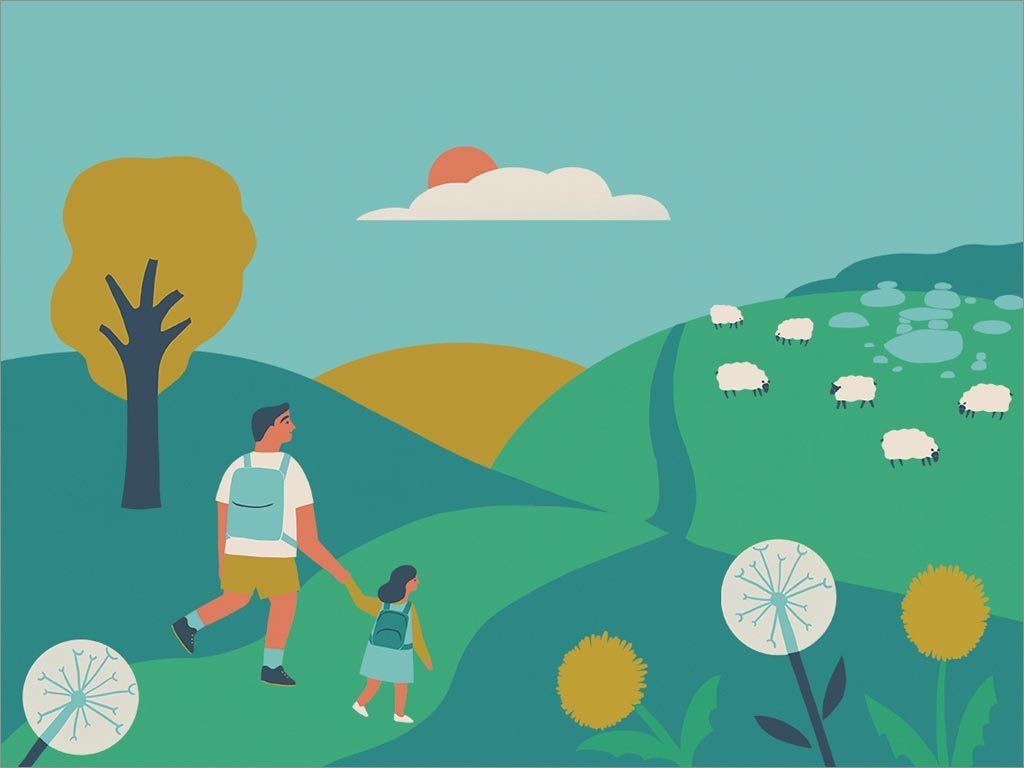 英國埃弗斯菲爾德有機(jī)食品品牌插圖設(shè)計(jì)