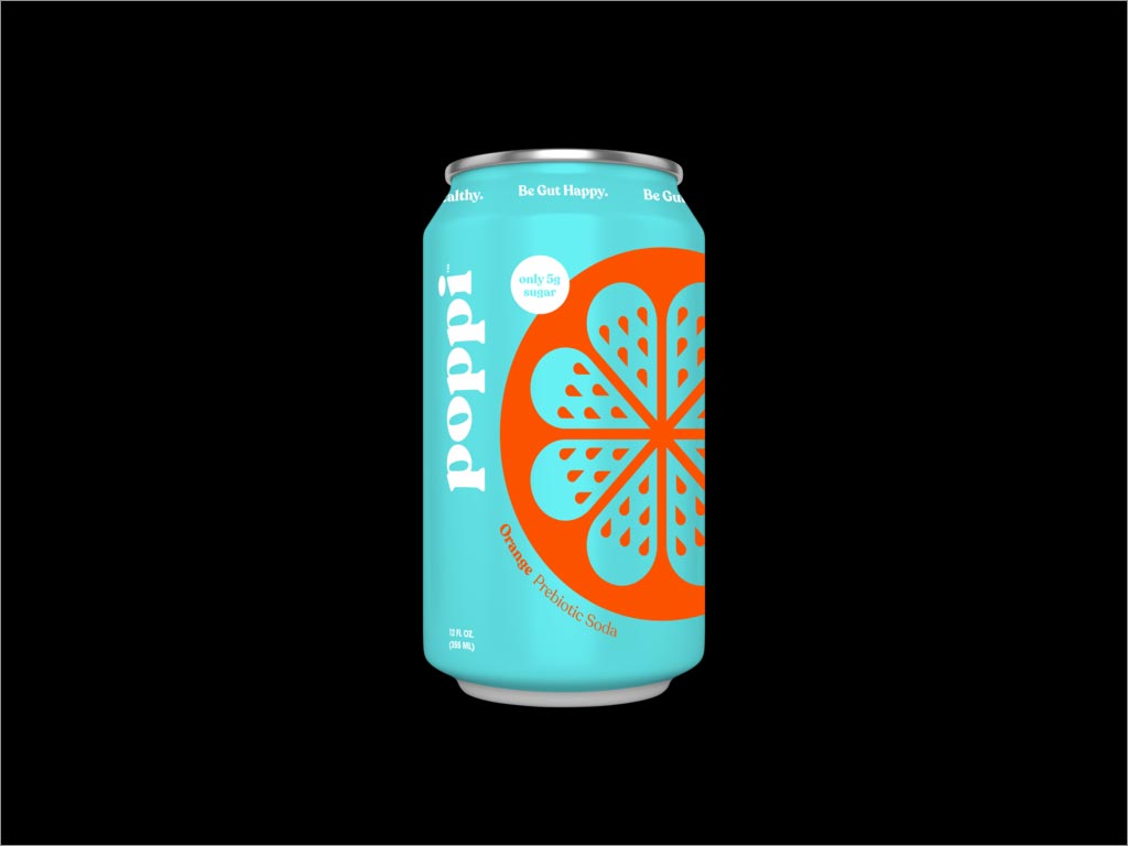 Poppi橙子蘇打水飲料包裝設(shè)計
