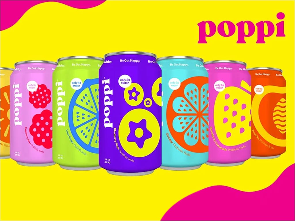 Poppi益生元蘇打水飲料包裝設(shè)計