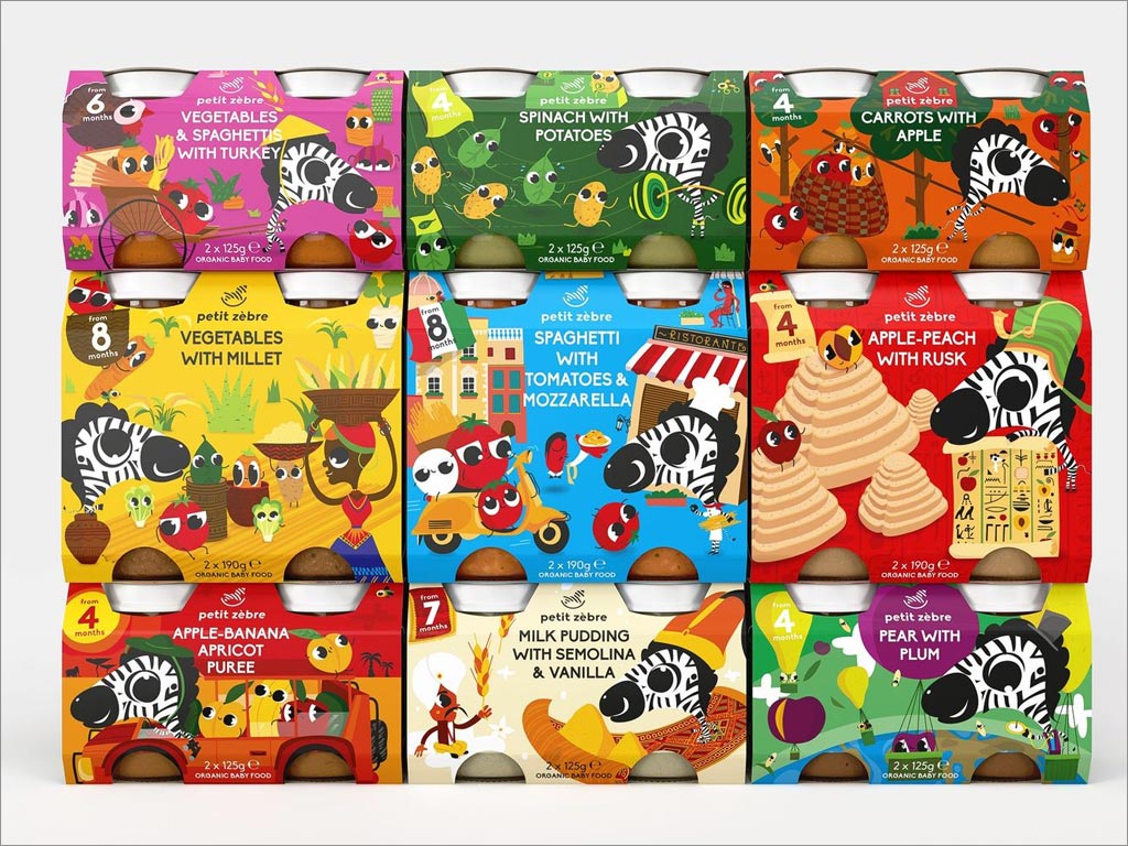 瑞士PetitZèbre嬰兒營養(yǎng)食品包裝設(shè)計(jì)