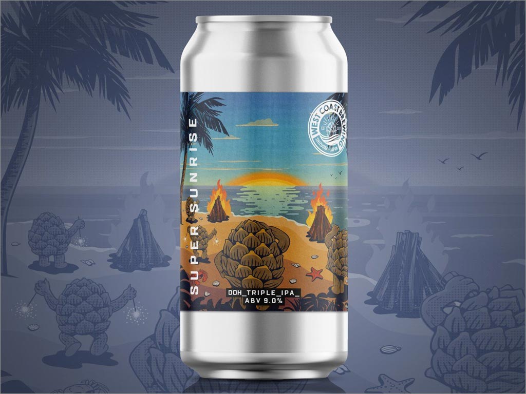 加州感覺與日本藝術(shù)相結(jié)合的Hop Dude啤酒包裝設(shè)計(jì)