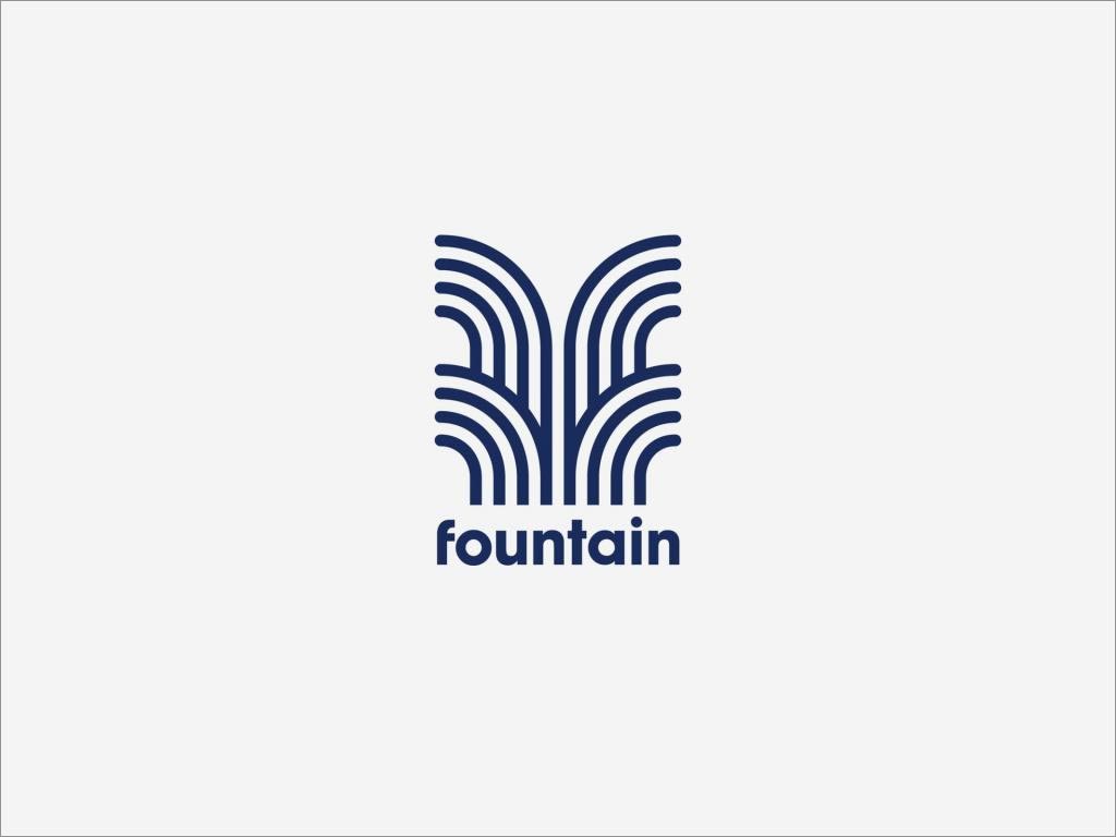 活力四射的Fountain蘇打水飲料logo設(shè)計