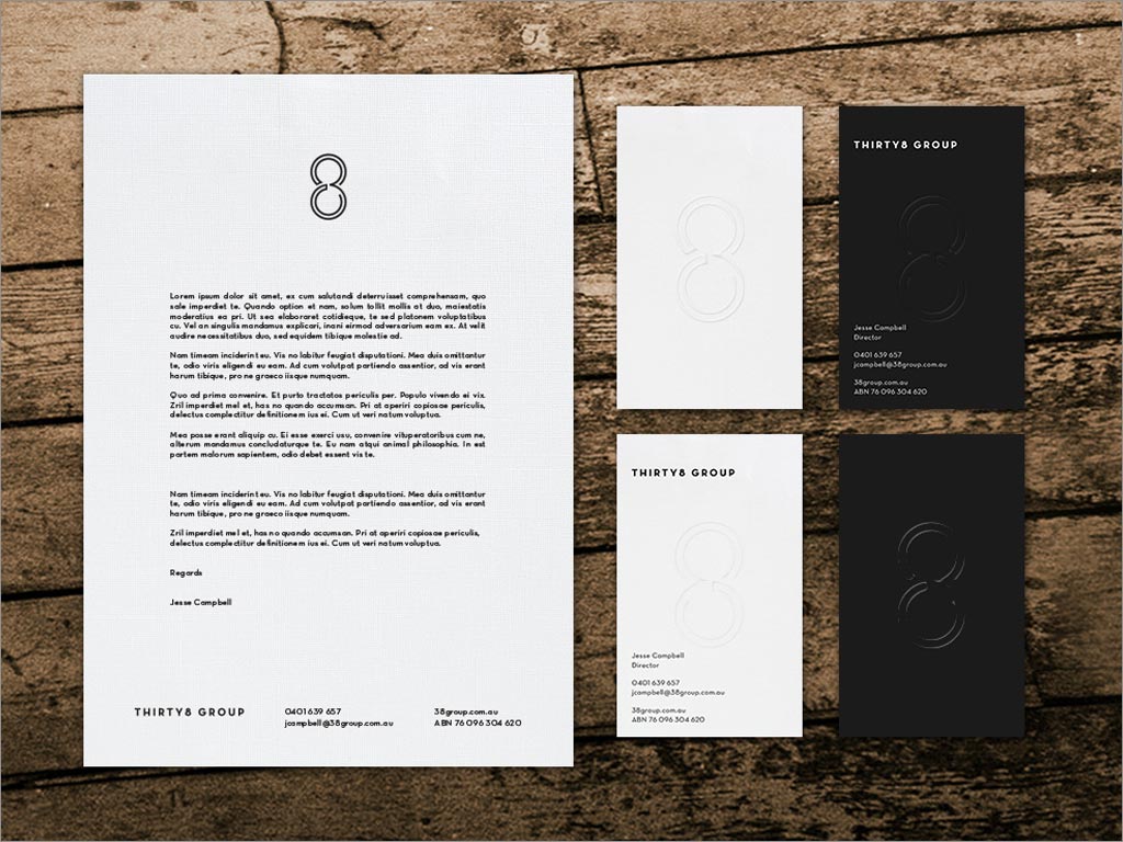 澳大利亞Thirty8 Group房地產(chǎn)開發(fā)公司品牌辦公用品設(shè)計