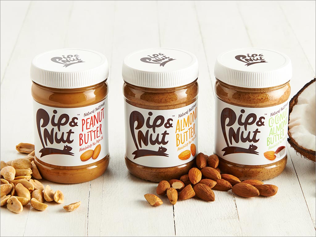 英國Pip＆Nut堅果醬包裝設計