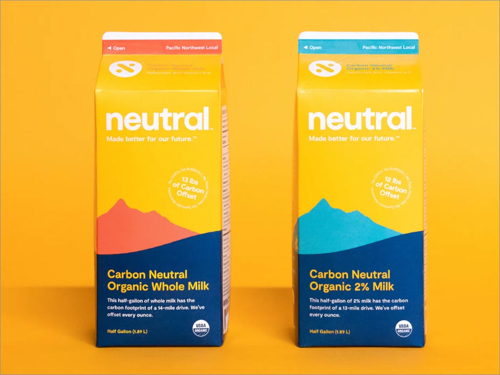 美國Neutral牛奶食品包裝設計