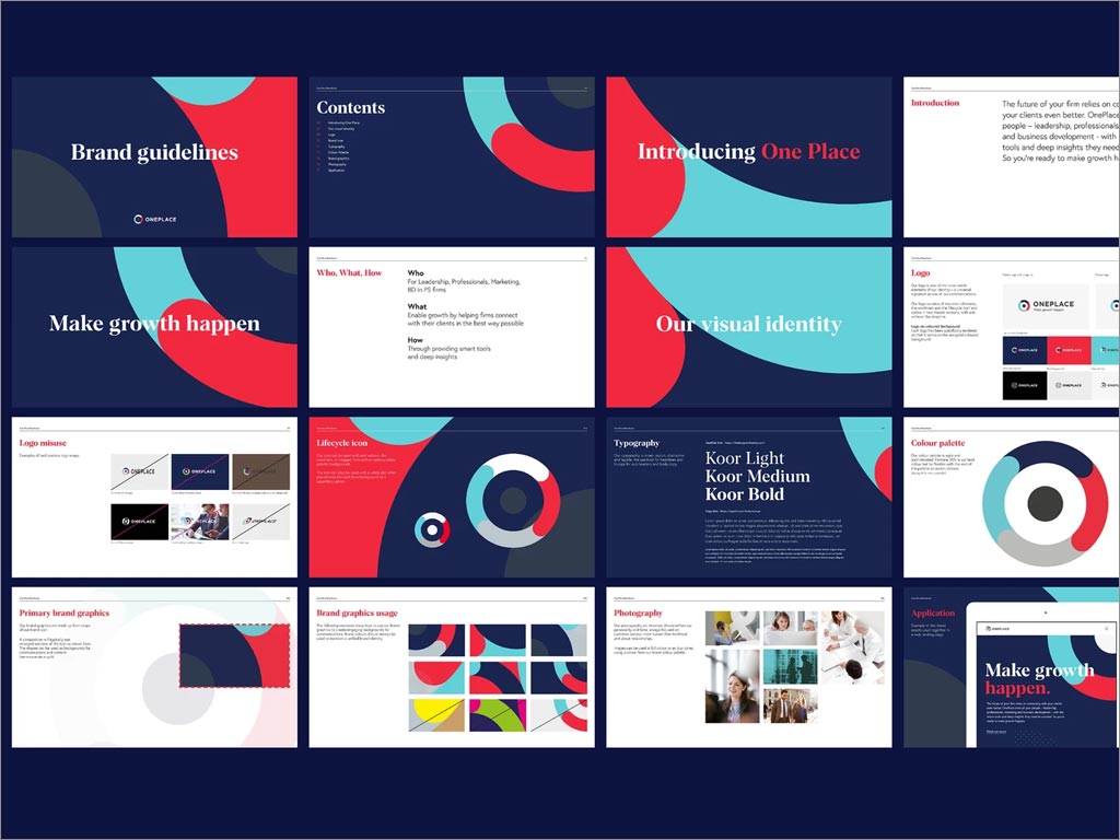 英國OnePlace客戶關系管理系統(tǒng)品牌形象vi設計