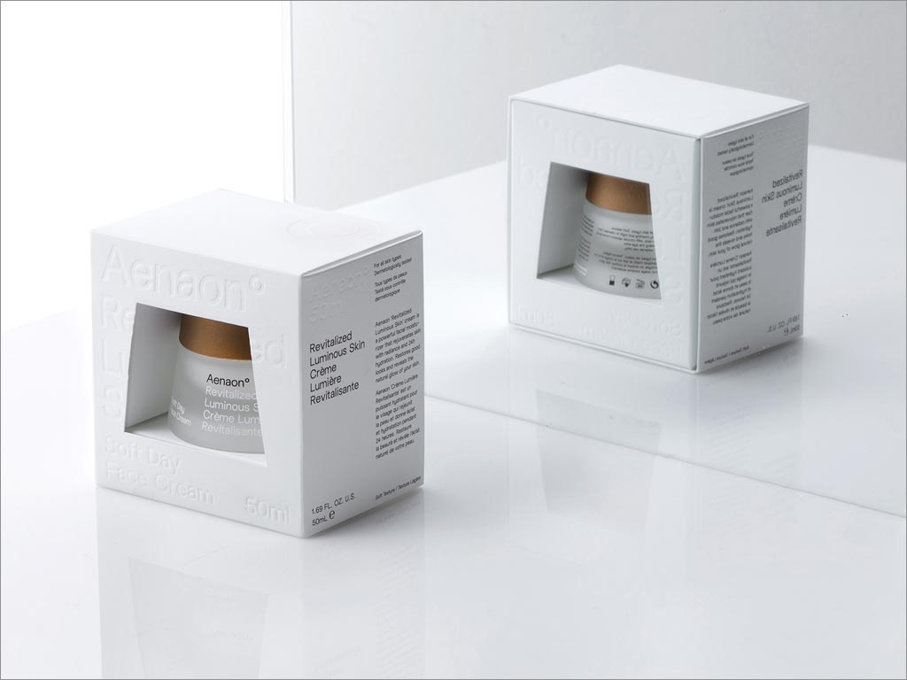 AENON化妝品包裝盒設(shè)計(jì)之45度角度展示