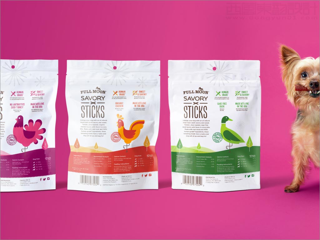 美國full moon寵物狗糧食品包裝袋設(shè)計(jì)