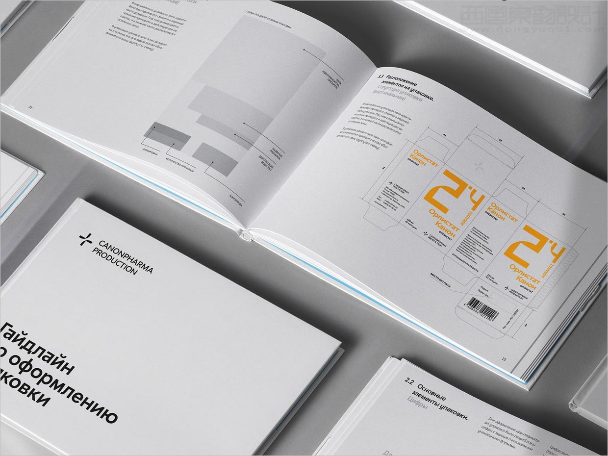 俄羅斯Canonpharma系列藥品包裝設計規(guī)范手冊內(nèi)頁