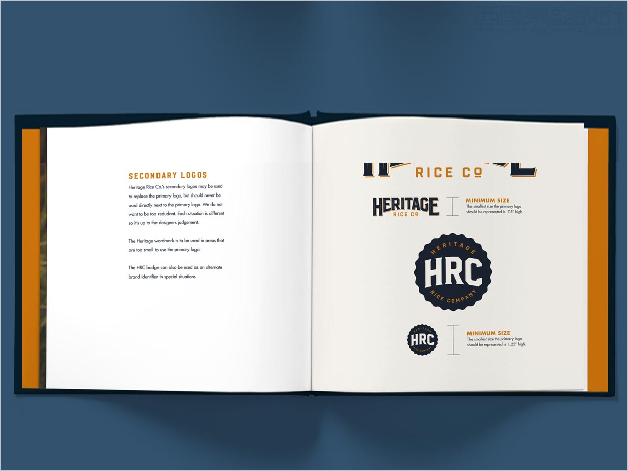 美國Heritage大米品牌手冊內(nèi)頁設計