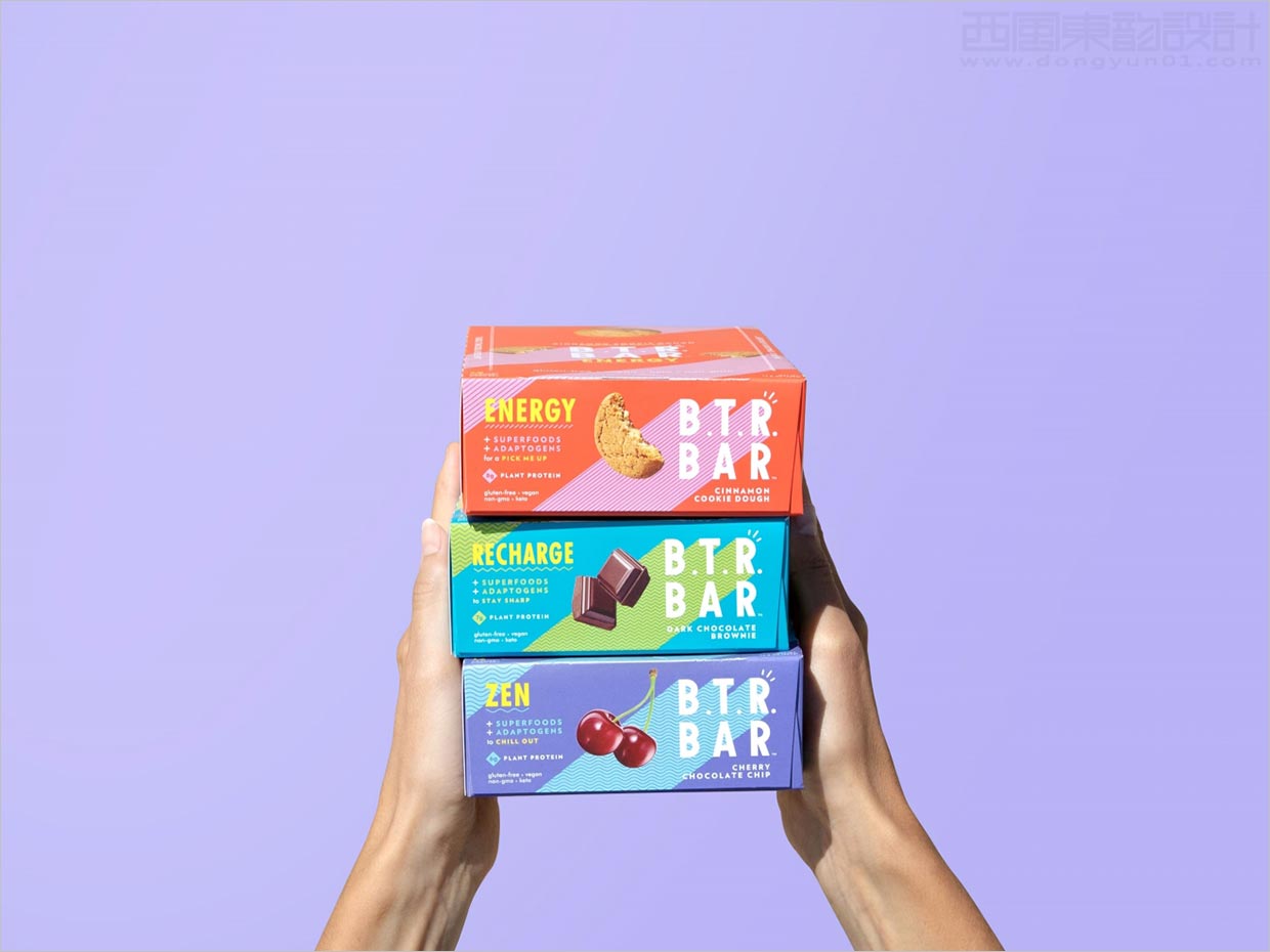 美國BTR Bar能量代餐棒休閑食品包裝盒設(shè)計