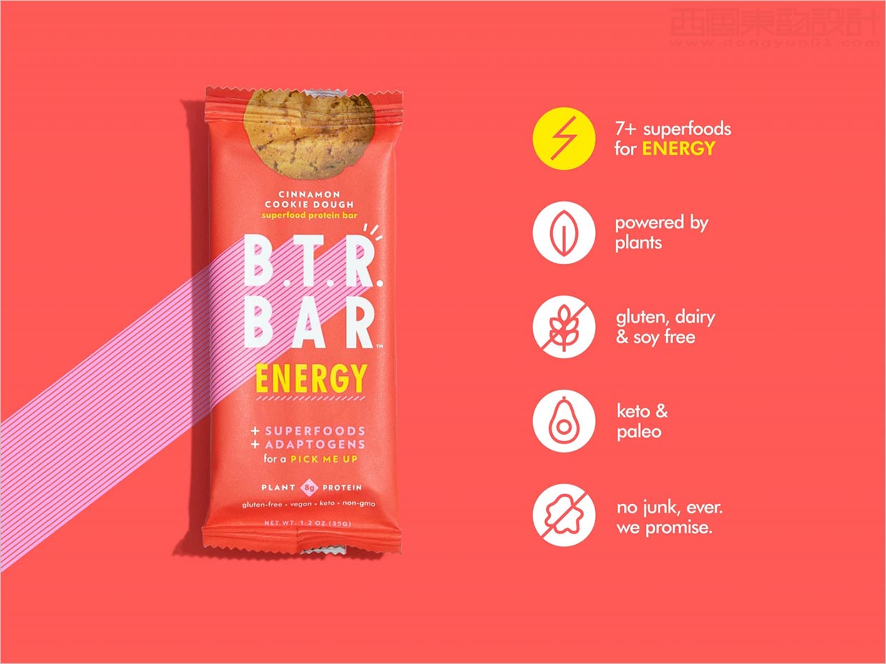 美國BTR Bar能量代餐棒休閑食品包裝設(shè)計