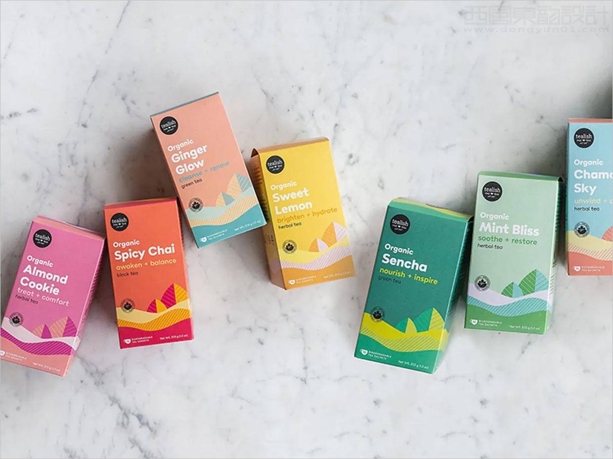 天然時尚的加拿大Tealish有機(jī)茶葉包裝設(shè)計