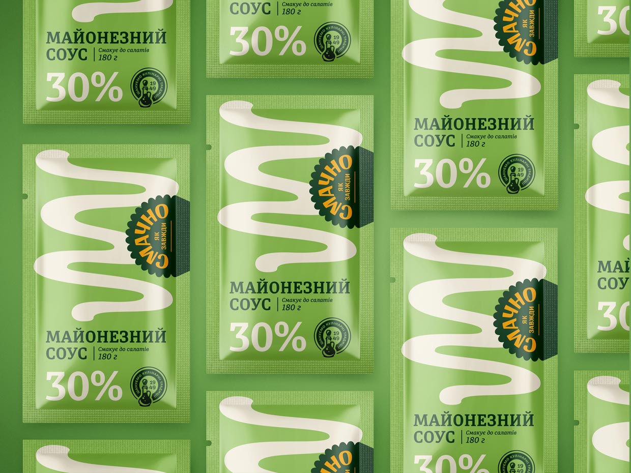 烏克蘭Olkom蛋黃醬調味食品內(nèi)袋包裝設計