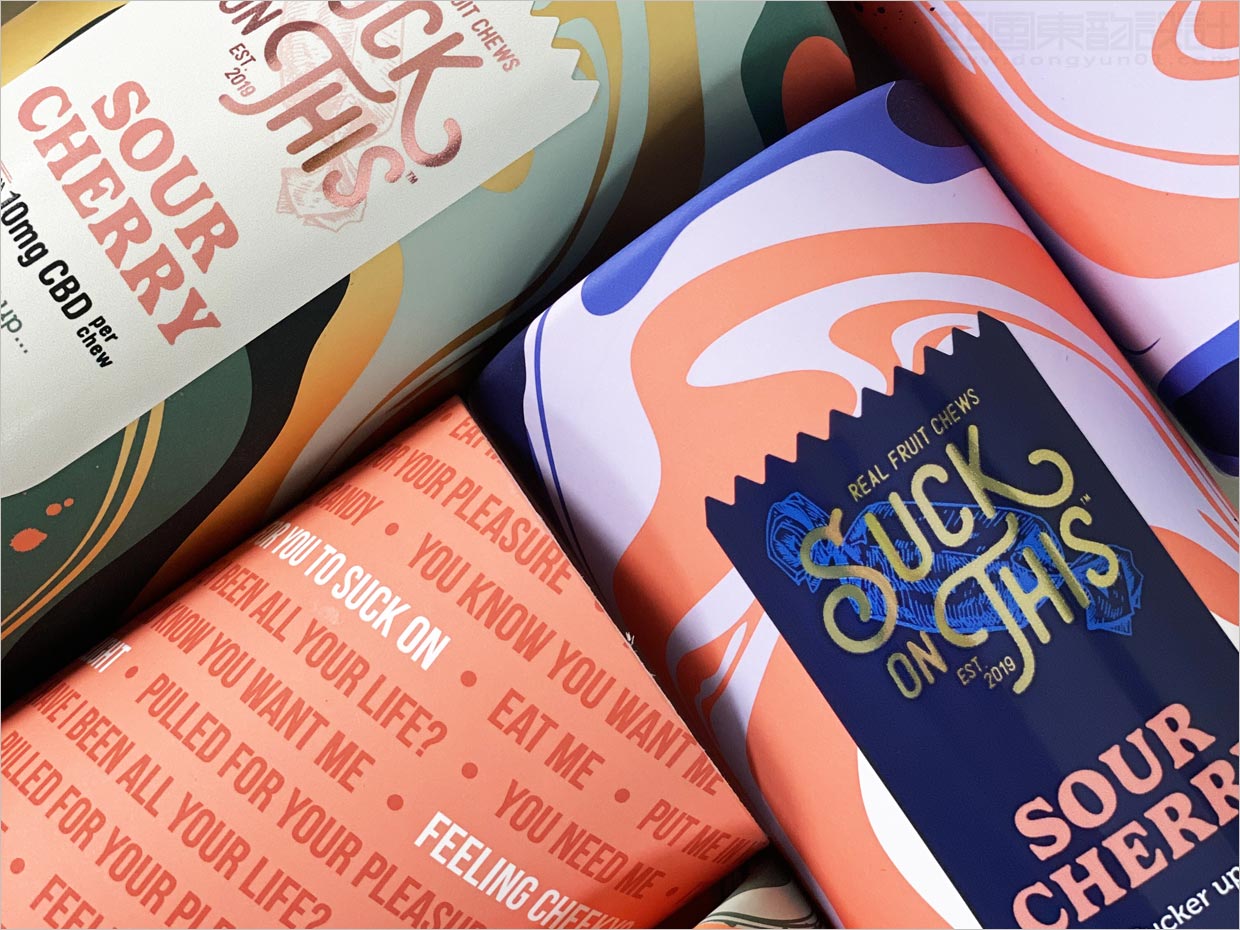 Suck on This太妃糖果零食小吃包裝設(shè)計之實(shí)物照片