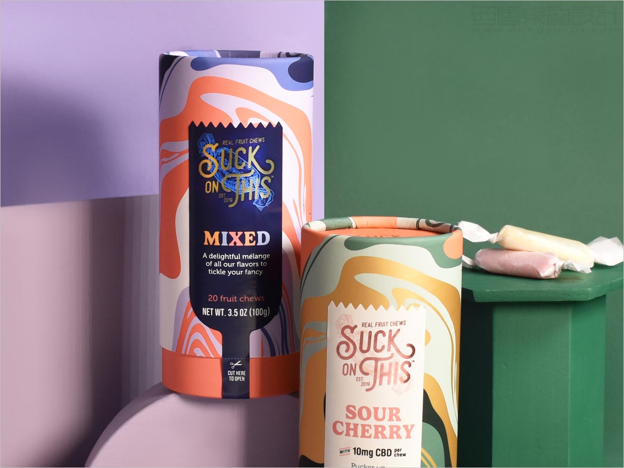 Suck on This太妃糖果零食小吃包裝設(shè)計之實(shí)物照片