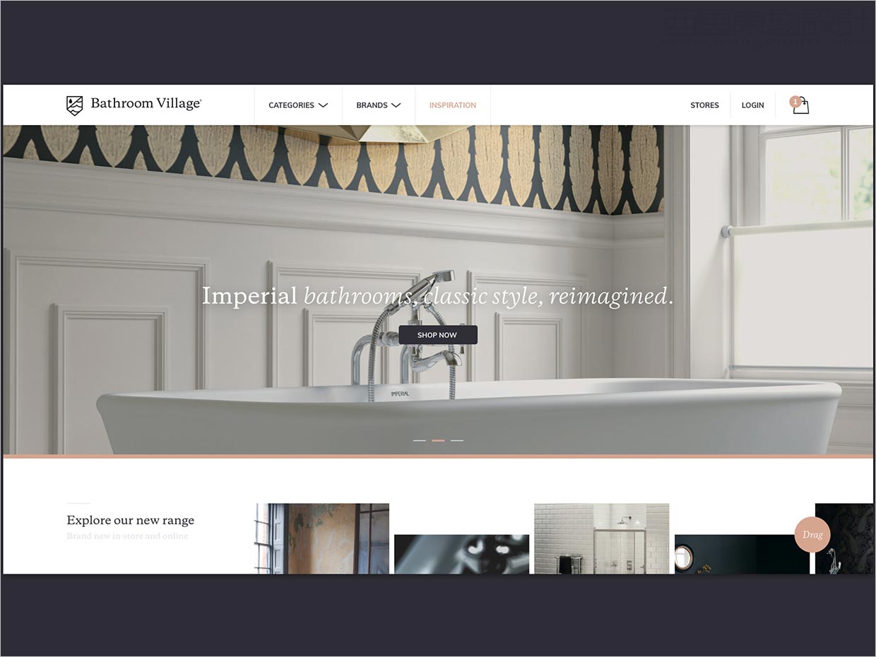 英國(guó)Bathroom Village浴室用品品牌vi設(shè)計(jì)之網(wǎng)站頁面設(shè)計(jì)