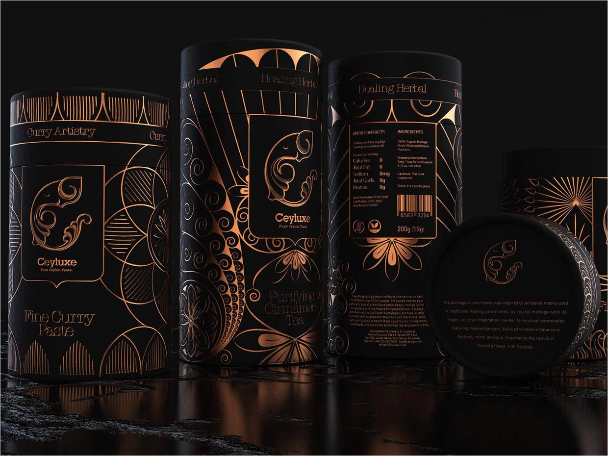 斯里蘭卡Ceyluxe茶和香料包裝設(shè)計(jì)