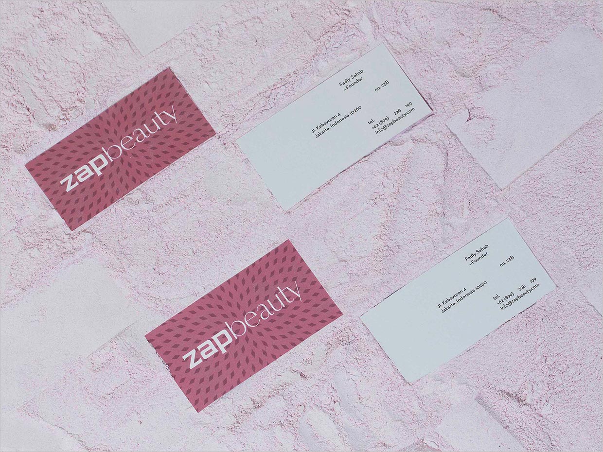 印度尼西亞ZAPBeauty化妝品名片設(shè)計(jì)