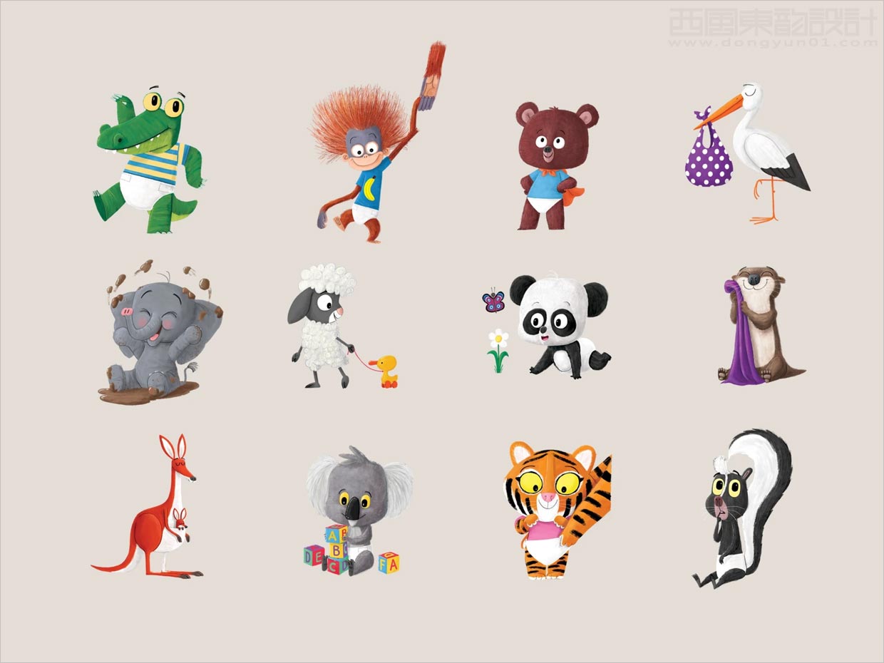 繪本風格插圖的英國coop嬰兒紙尿褲包裝設(shè)計之手繪插圖