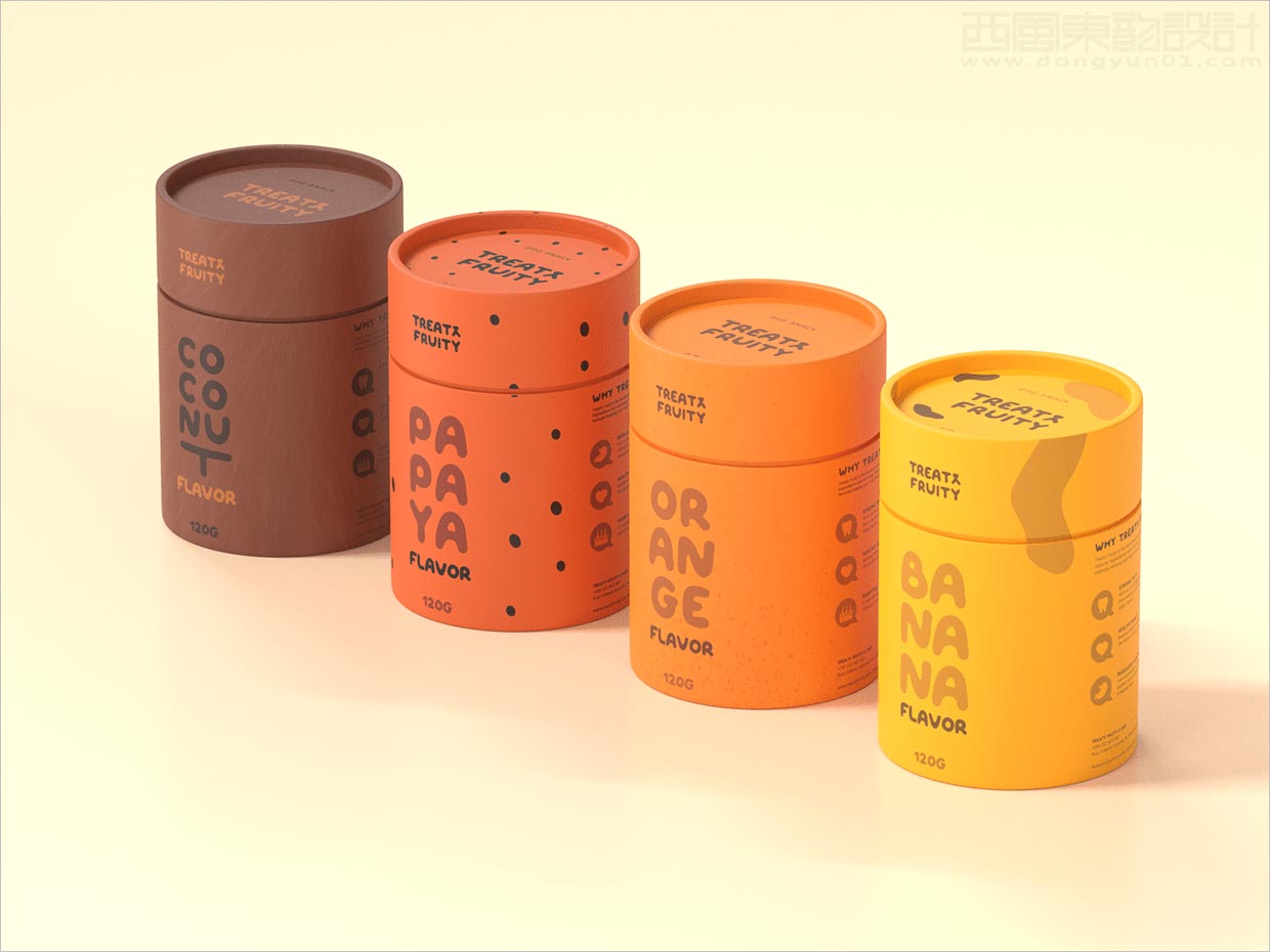 簡潔時尚的Treaty Fruity寵物食品包裝設(shè)計(jì)