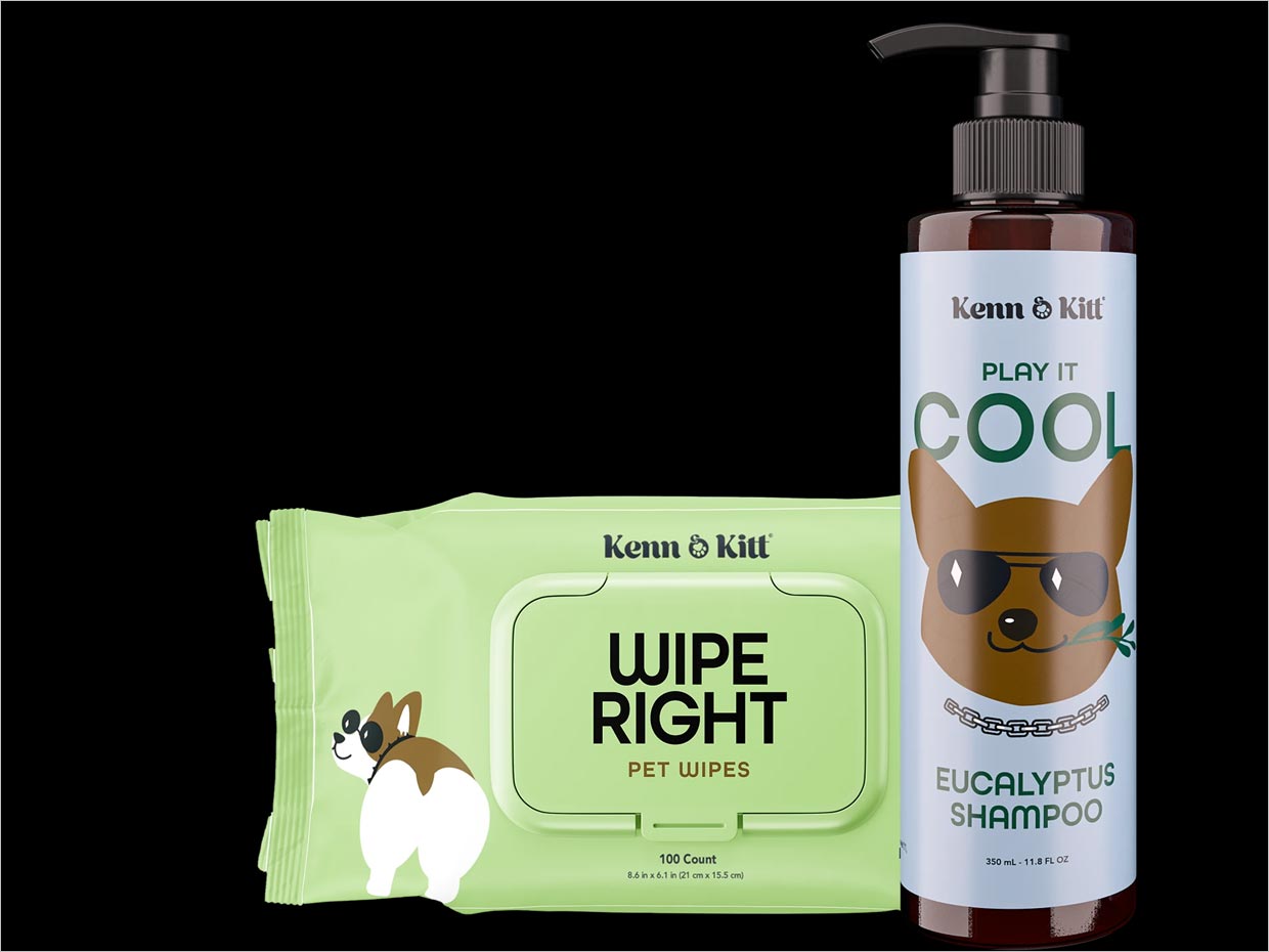 美國Kenn&Kitt寵物狗營養(yǎng)保健食品補充劑包裝設計