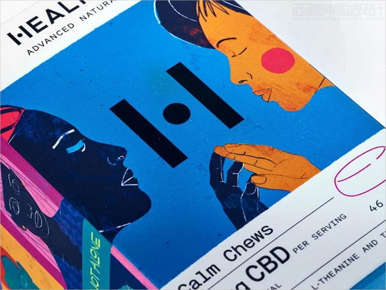 美國Healist營養(yǎng)補(bǔ)充劑軟糖保健品包裝設(shè)計(jì)之局部細(xì)節(jié)展示