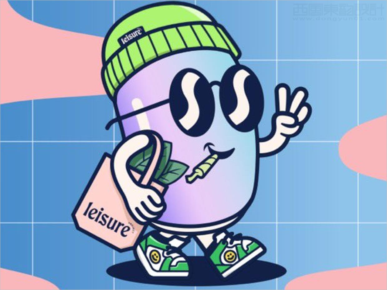 專為流媒體創(chuàng)意人士的Leisure功能飲料包裝設(shè)計之吉祥物設(shè)計