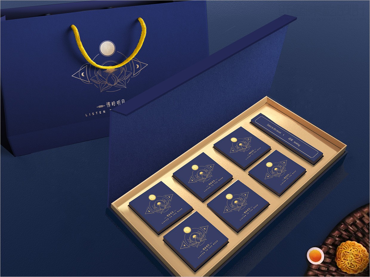 佛嶺聽月月餅禮盒包裝設計