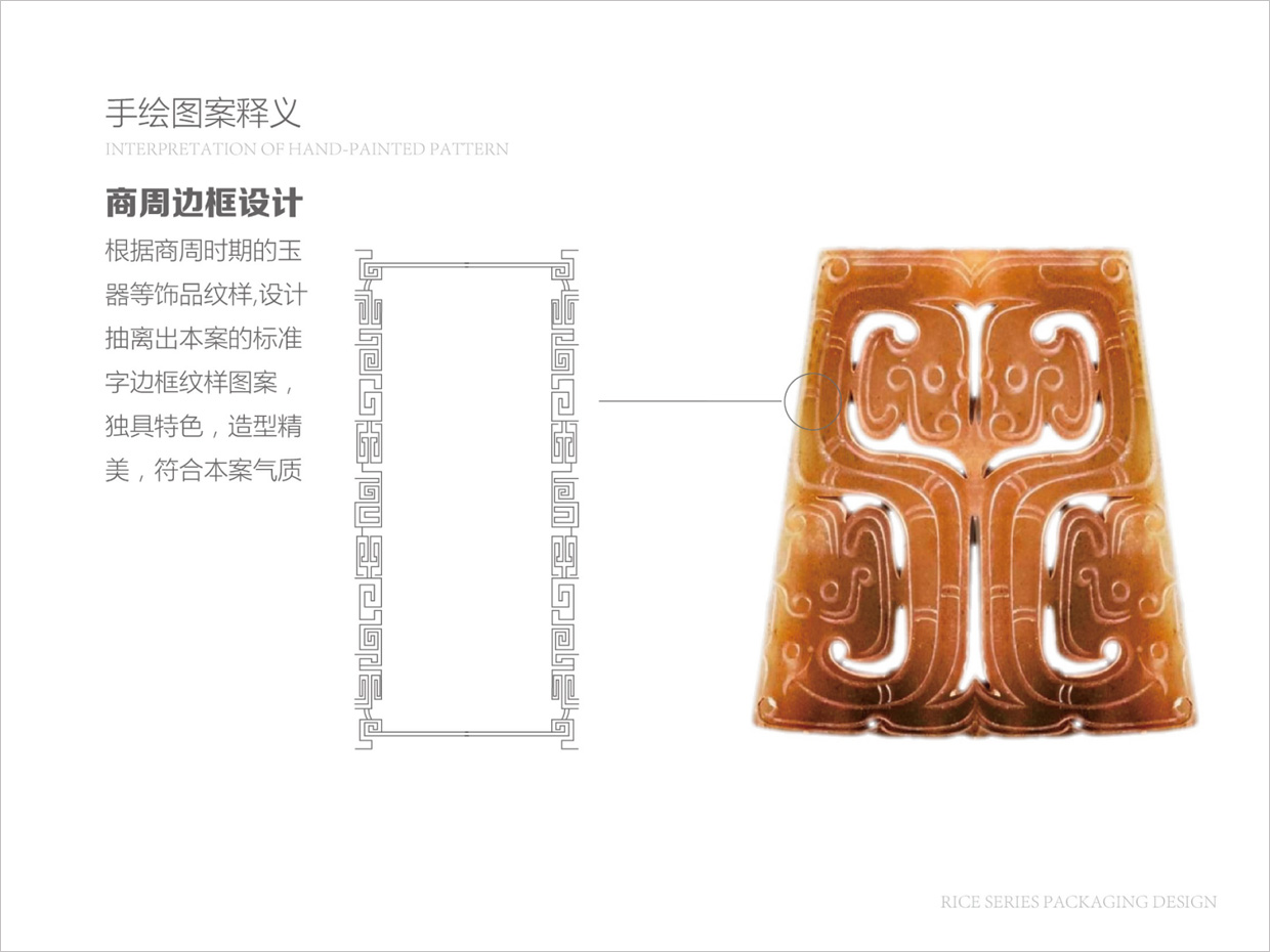 綠牧嶺大米農(nóng)產(chǎn)品包裝設計之紋樣釋義