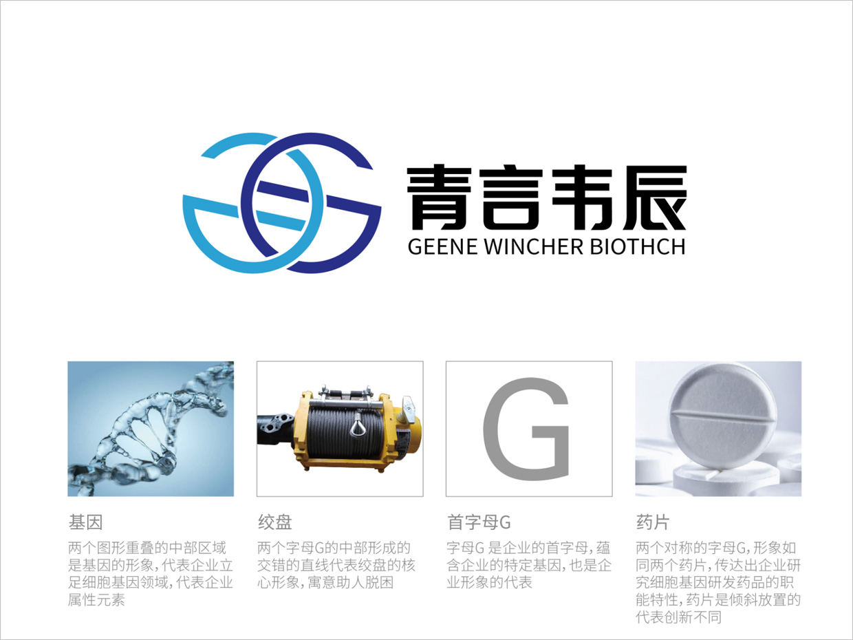 北京青言韋辰生物科技公司logo設(shè)計之創(chuàng)意理念說明