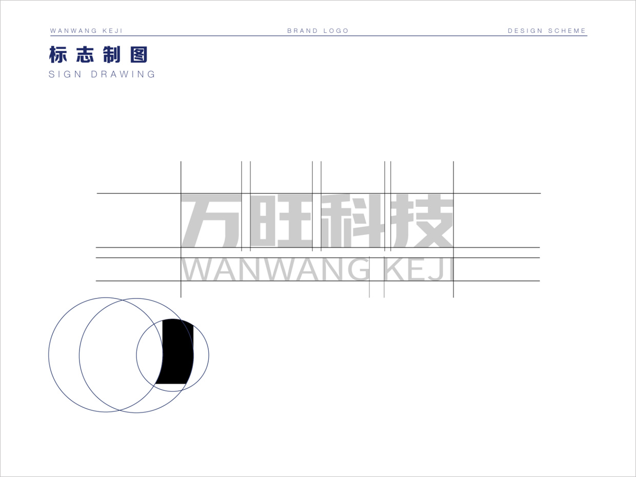 北京萬旺科技公司logo設(shè)計之字體標(biāo)準(zhǔn)化制圖